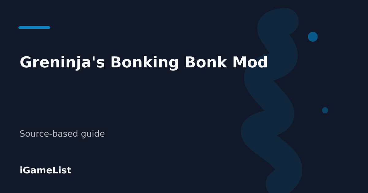 Editorial cover for Greninja's Bonking Bonk Mod