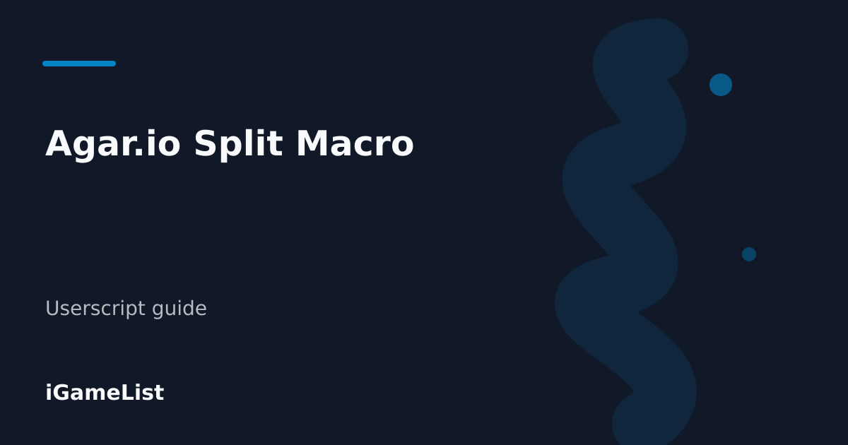Editorial cover for Agar.io Split Macro