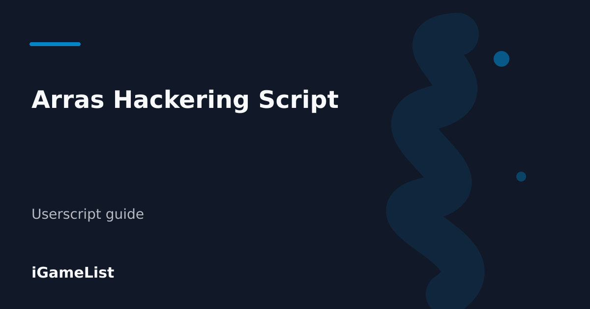 Editorial cover for Arras Hackering Script