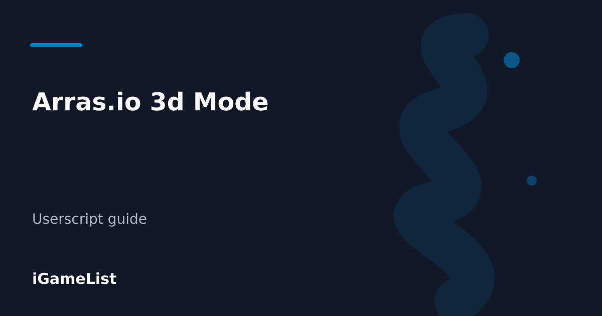 Editorial cover for Arras.io 3d Mode