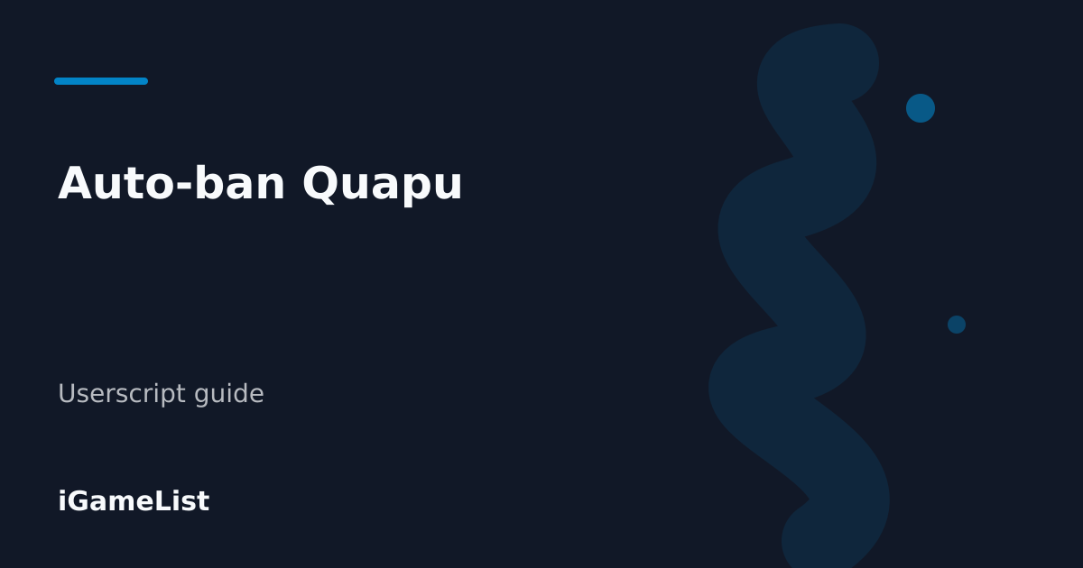 Editorial cover for Auto-ban Quapu