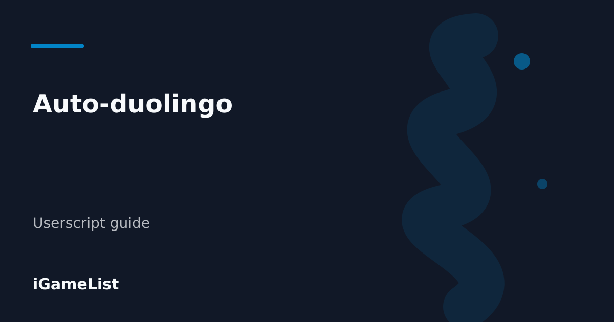 Editorial cover for Auto-duolingo