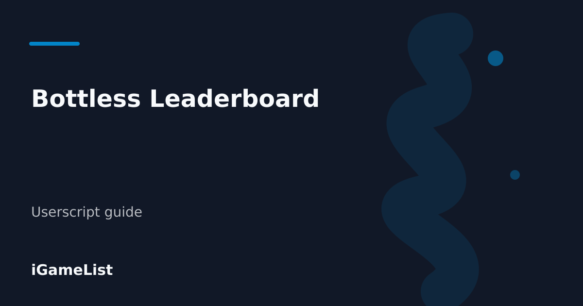 Editorial cover for Bottless Leaderboard