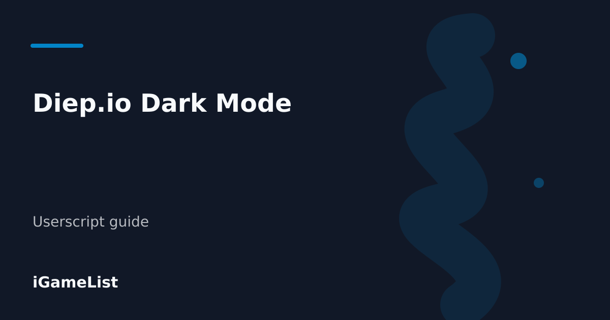 Editorial cover for Diep.io Dark Mode