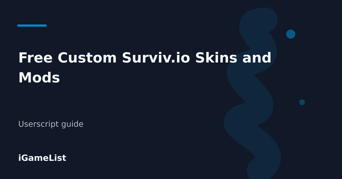 Editorial cover for Free Custom Surviv.io Skins and Mods