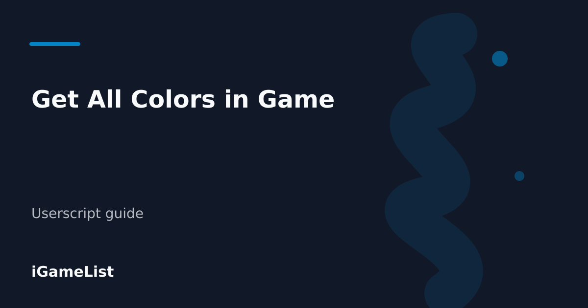 Editorial cover for Get All Colors in Game