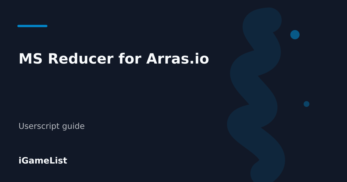 Editorial cover for MS Reducer for Arras.io