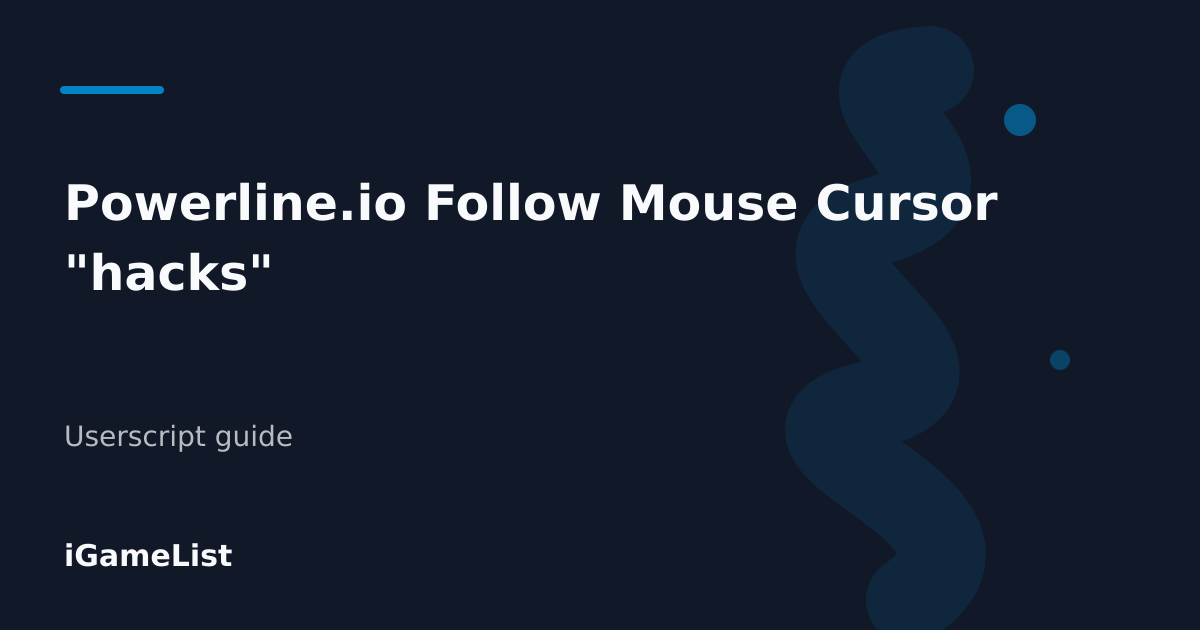 Editorial cover for Powerline.io Follow Mouse Cursor "hacks"