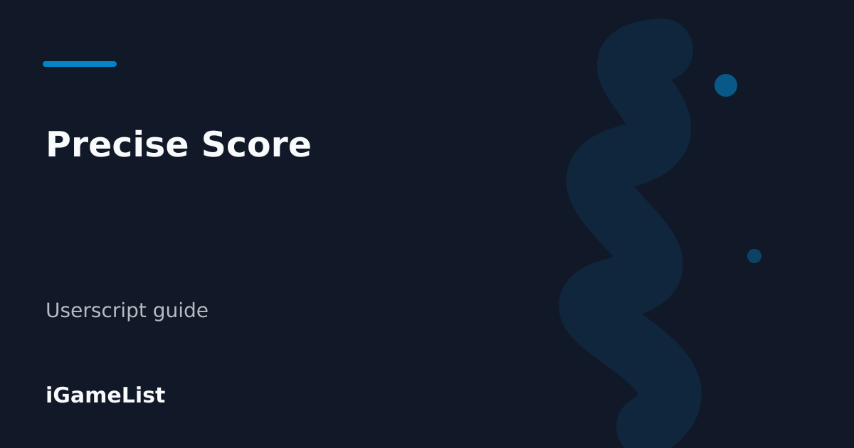 Editorial cover for Precise Score