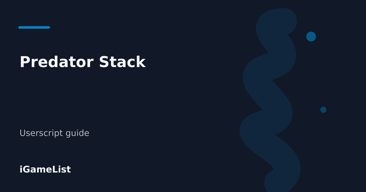 Editorial cover for Predator Stack