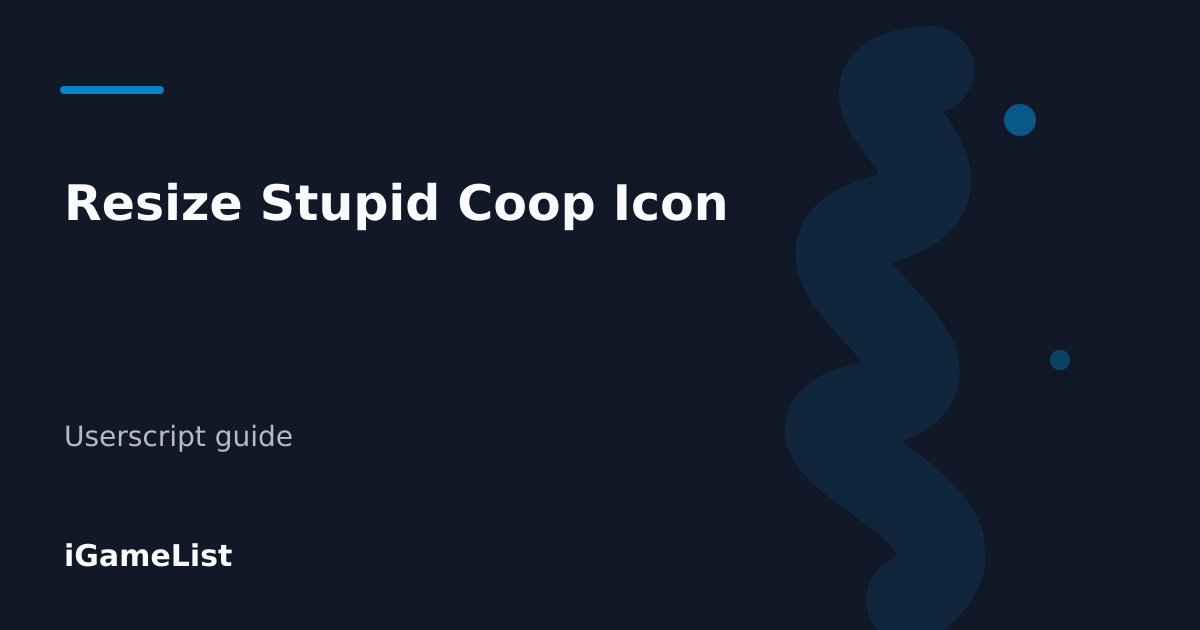Editorial cover for Resize Stupid Coop Icon