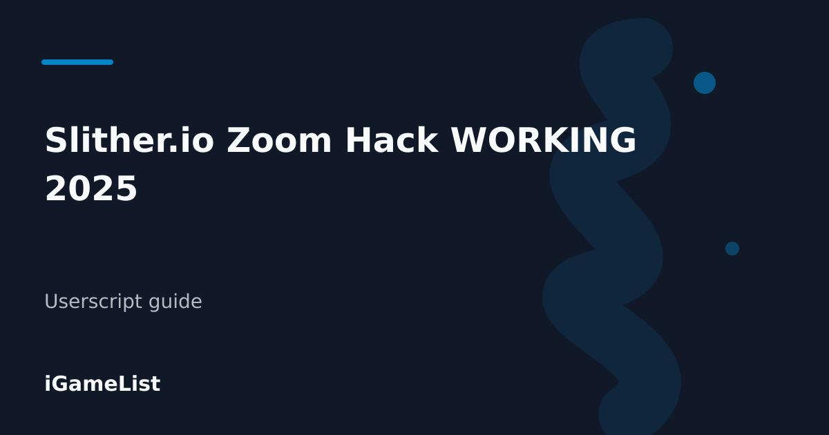 Editorial cover for Slither.io Zoom Hack WORKING 2025
