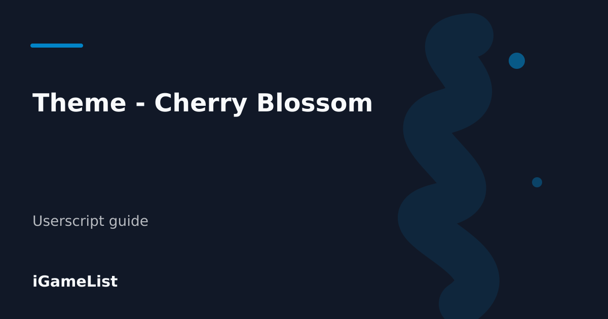 Editorial cover for Theme - Cherry Blossom