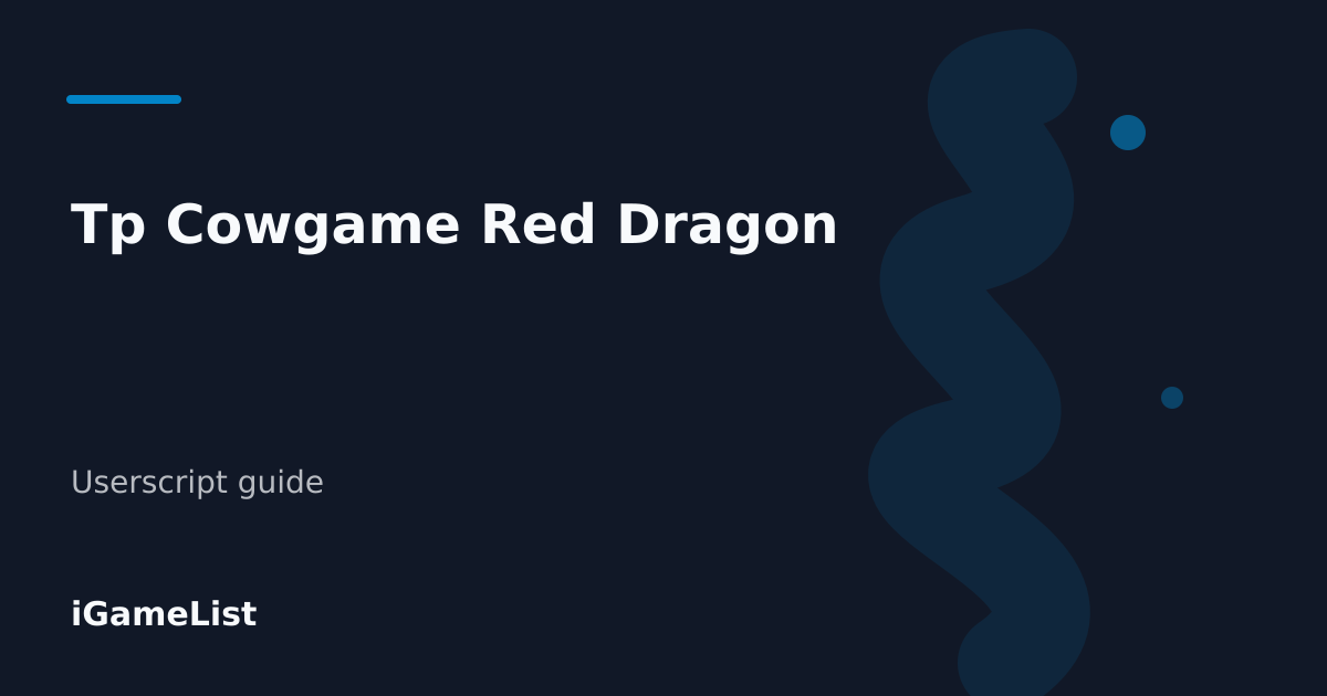 Editorial cover for Tp Cowgame Red Dragon
