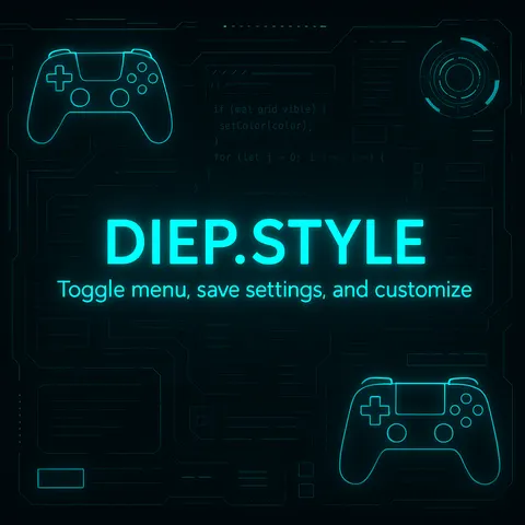 Diep.style | Toggle menu, save settings, and customize